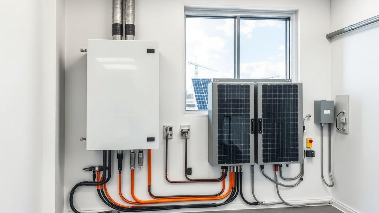 Professionell installierte Wechselrichter und Batteriespeicher